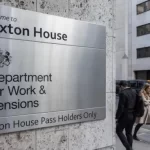 picture of DWP sign at Caxton house