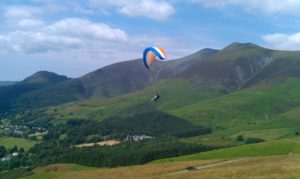 Tandem flight from Latrigg in the lake district