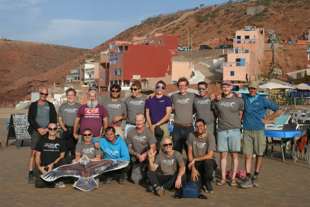 2025 crew from Mid-Wales ParaGliding Centre in Morocco to learn how to paraglide