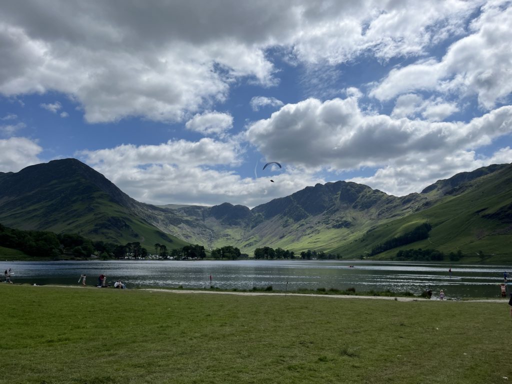 Paraglider over lake buttermere @2024bash