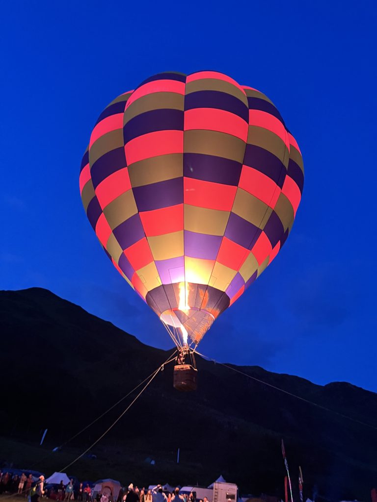 Balloon on tethers above buttermere bash