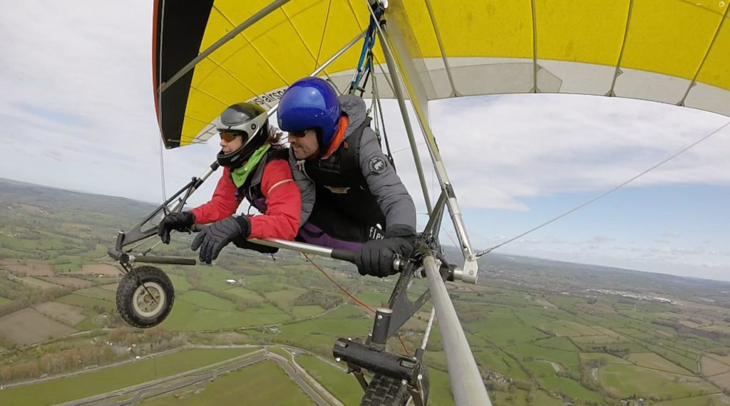 Marcus flying with Judy