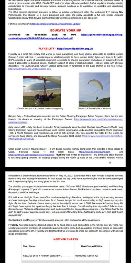 Screenshot of flyability mention on the RAeC newsletter